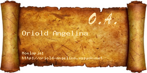 Oriold Angelina névjegykártya
